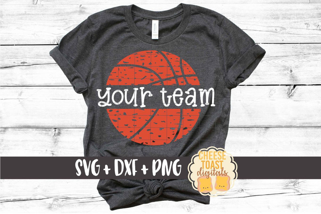 Distressed Basketball Team Design - Basketball SVG PNG DXF Cut Files ...