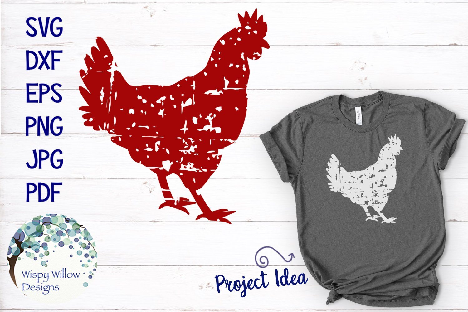 Download Distressed Grunge Rooster Chicken Svg So Fontsy