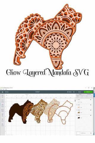 Download Dog Mandala Svg Layered Mandala Bundle Vol 2 5 Dog Breeds Poodle Pitbull Chihuahua Boston Terrier Chow Chow So Fontsy