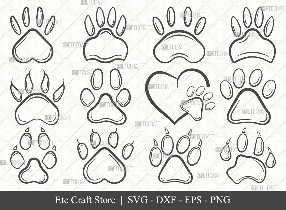 Free Free Cat Paw Outline Svg 666 SVG PNG EPS DXF File