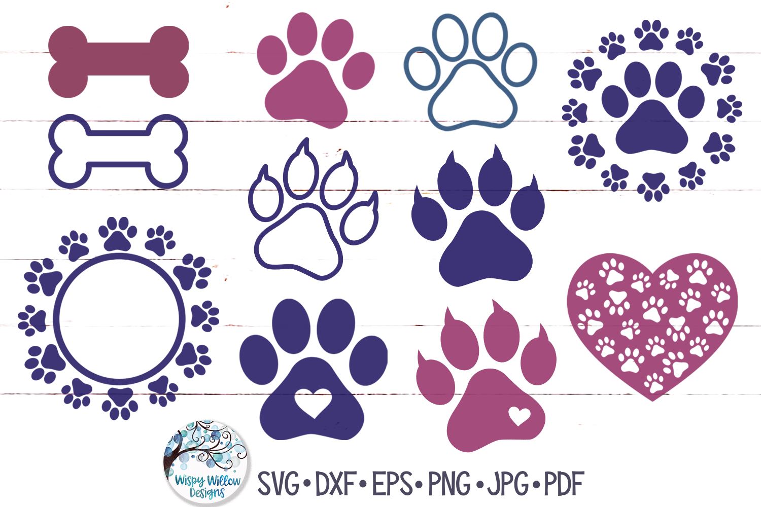 Download Dog Paw Prints Svg So Fontsy