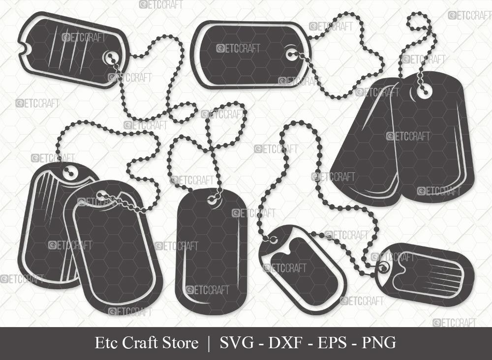Dog Tags Army Silhouette Svg Cut File Dog Tags Svg Military Dog Tags Svg Military Svg Bundle Eps Dxf Png So Fontsy