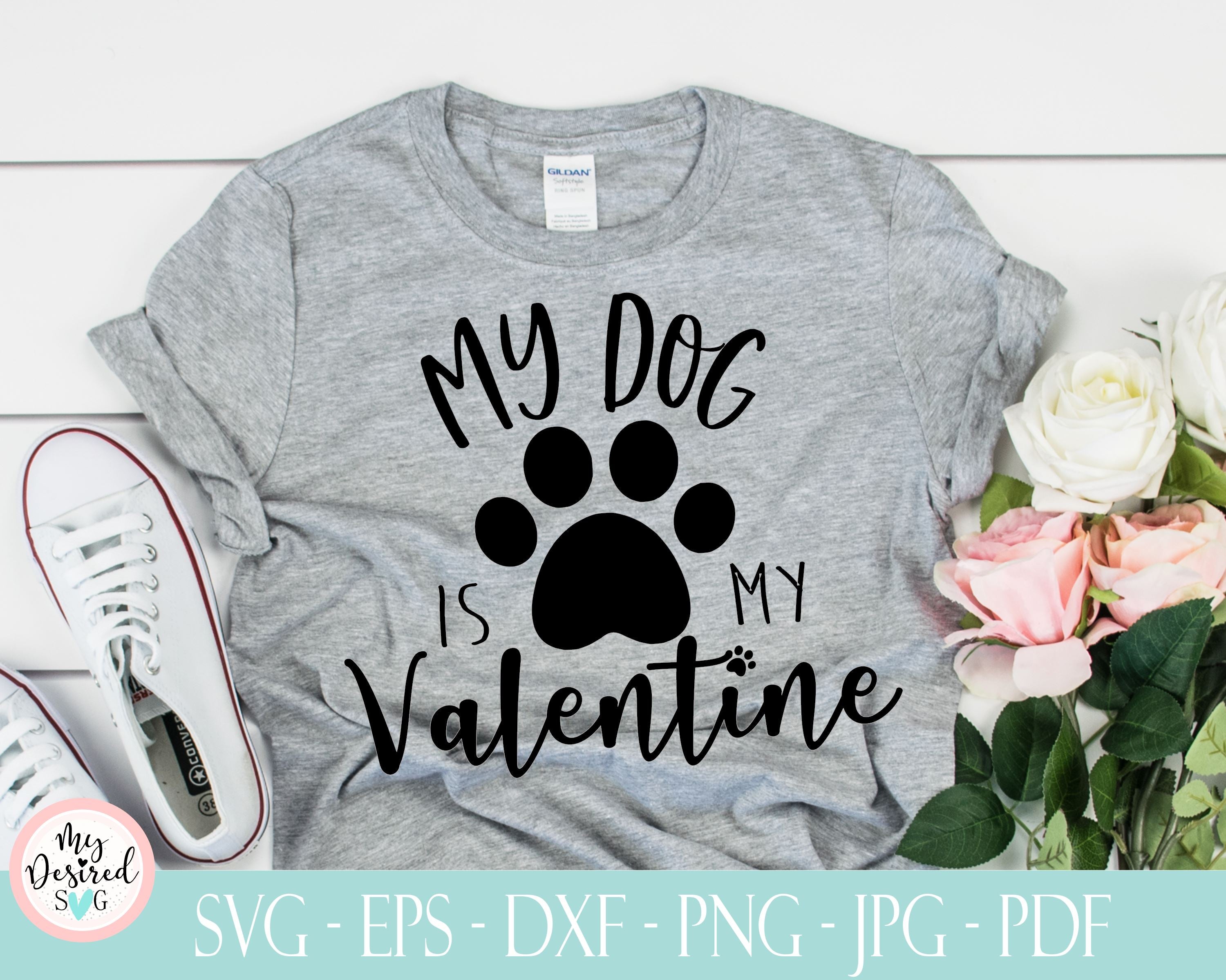 Download Dog Valentine Svg Paws Svg Valentine S Day Files For Cricut Svg So Fontsy