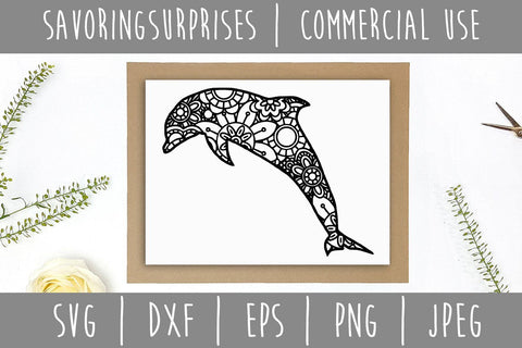 Download Dolphin Mandala Zentangle So Fontsy