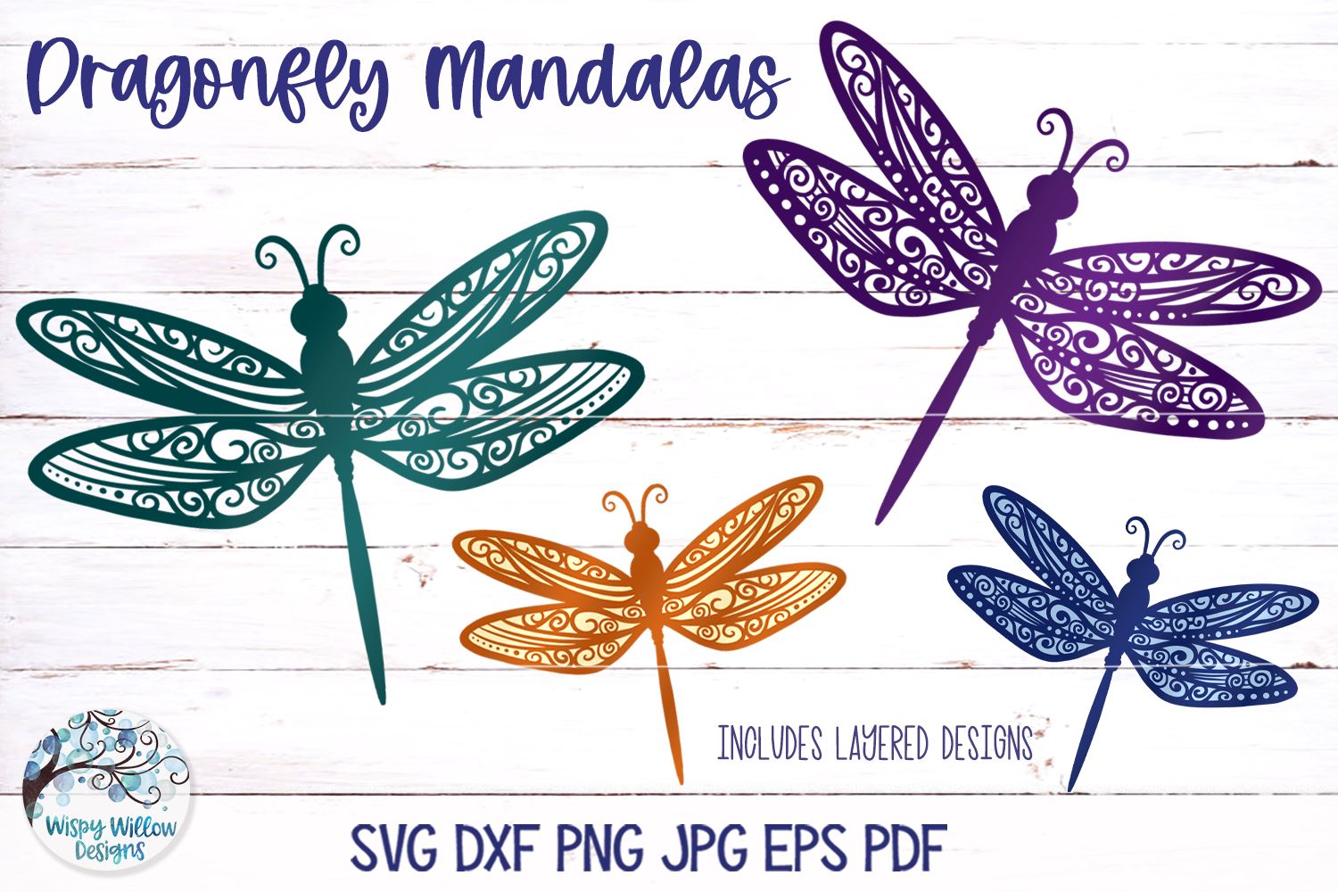 Dragonfly Mandala Svg Bundle So Fontsy