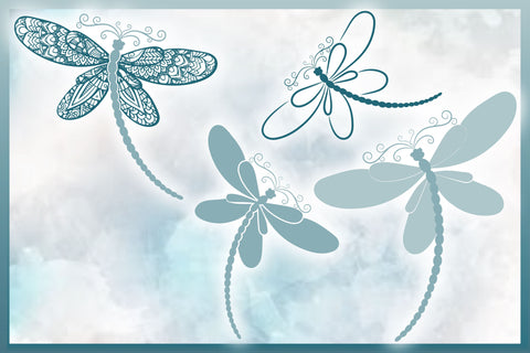 Download Dragonfly Mandala Zentangle Bundle Svg So Fontsy