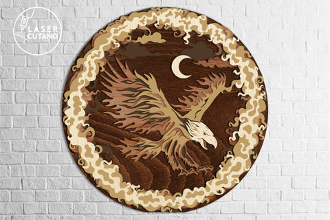 Download Eagle 4th Of July Multilayer Laser Cut Files Mandala Round Sign Svg 3d Designs So Fontsy