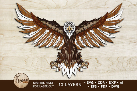 Download Eagle Multilayer Laser Cut Files Mandala 4th Of July Svgs 3d Designs So Fontsy