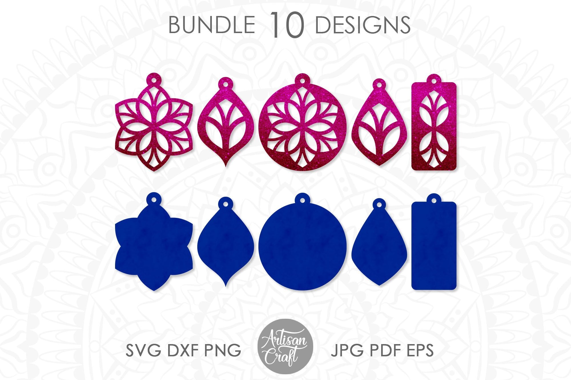 Download Earring Template Svg Floral Earrings Svg So Fontsy