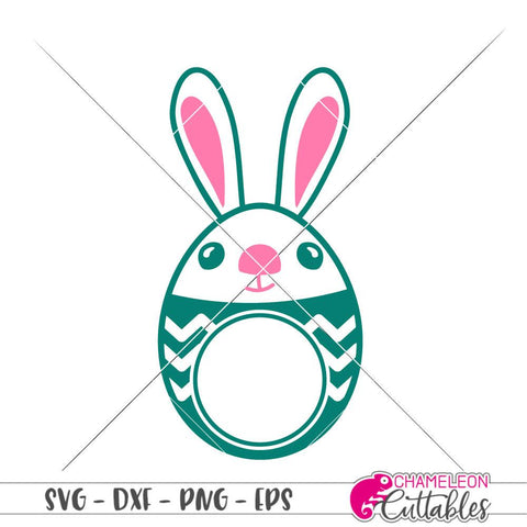 Download Easter Bunny Egg Monogram Frame Circle Monogram Multi Color Svg So Fontsy