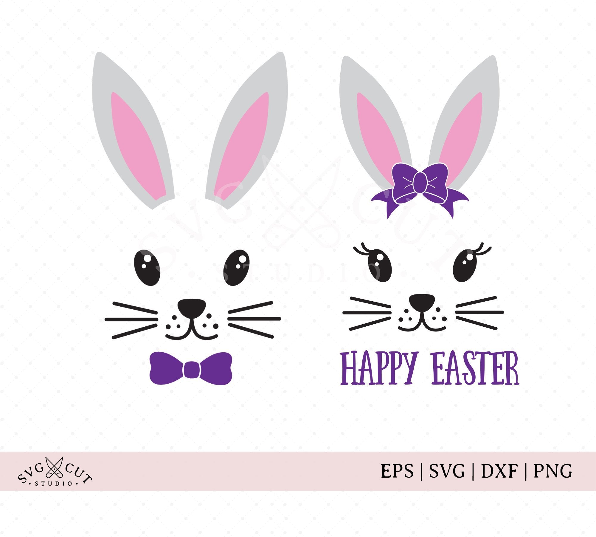 Download Easter Bunny Face Svg Cut Files So Fontsy