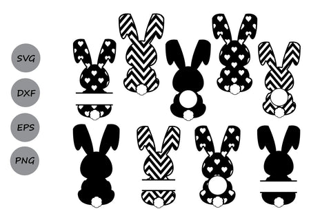 Download Easter Bunny Monogram Easter Svg Cut Files So Fontsy