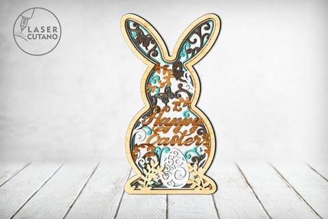 Easter Bunny Multilayer Laser Cut Files Mandala Svg 3d Designs So Fontsy