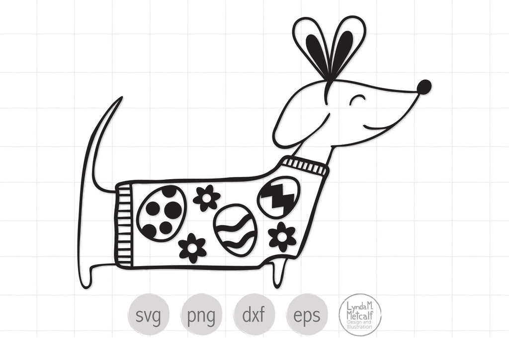 Easter Dog SVG, Dachshund SVG, Easter SVG for kids - So Fontsy