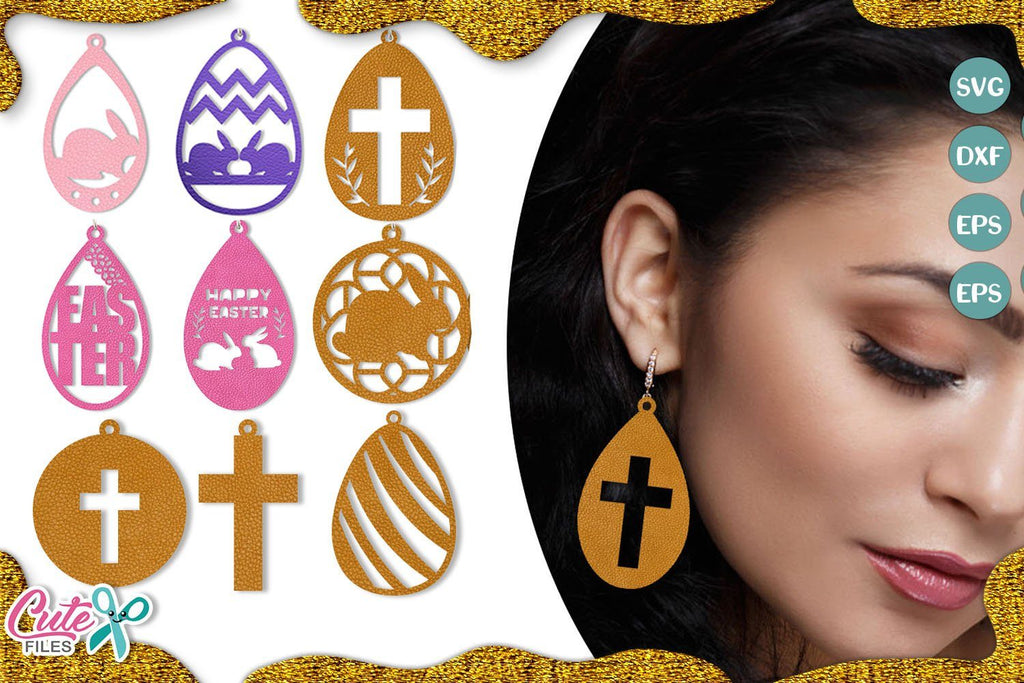 Download Easter Earring templante mini bundle svg cut file - So Fontsy