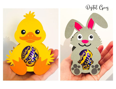 Download Easter Egg Holder Designs Lamb Rabbit Penguin And Duck Svg Dxf Eps Files So Fontsy