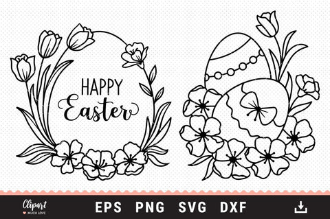 Download Easter Egg Svg Happy Easter Svg Dxf Cricut Silhouette So Fontsy