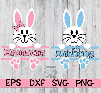 Download Easter Svg Easter Bunny Svg Easter Split Monogram Svg Eps Png Dxf So Fontsy