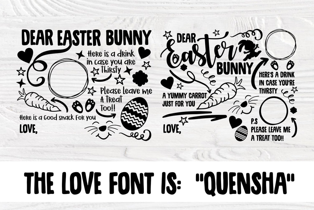Easter Tray SVG Bundle, Dear Easter Bunny Svg - So Fontsy
