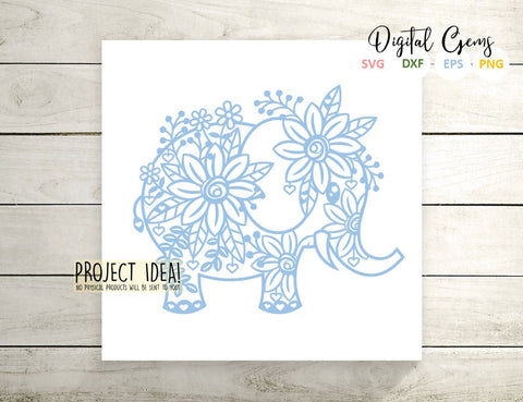 Elephant Paper Cut Design So Fontsy