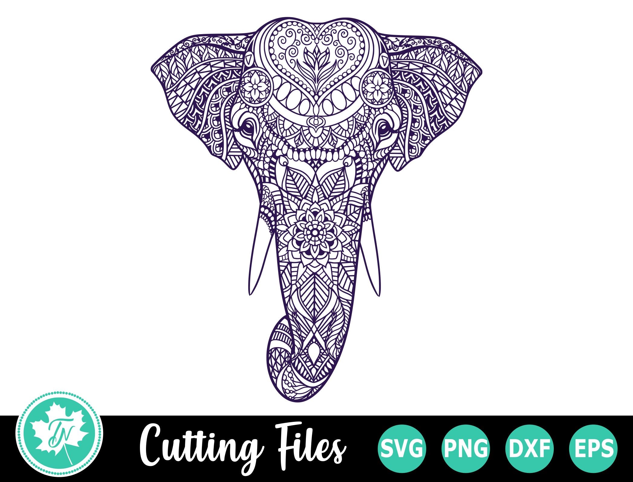 Download Elephant Svg Zentangle Svg Mandala Svg So Fontsy