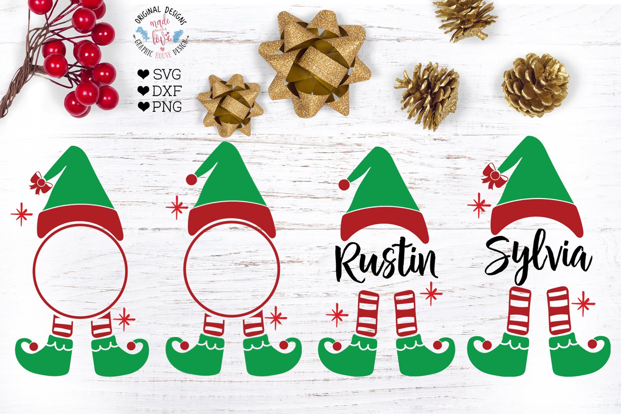 Download Elf Circular And Split Monogram Frames So Fontsy