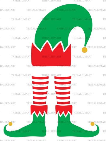 Elf Legs (shoes) and hat. Cut files for Cricut. Clip Art silhouettes ...