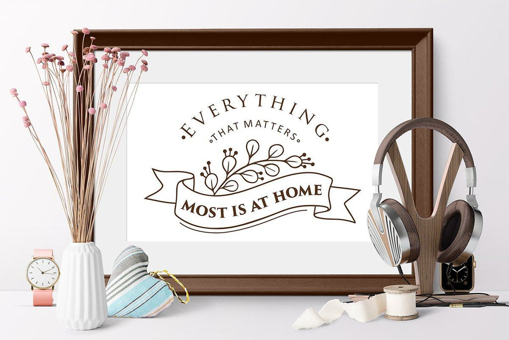 Download Everything that matters most is at home Family SVG Quote ...