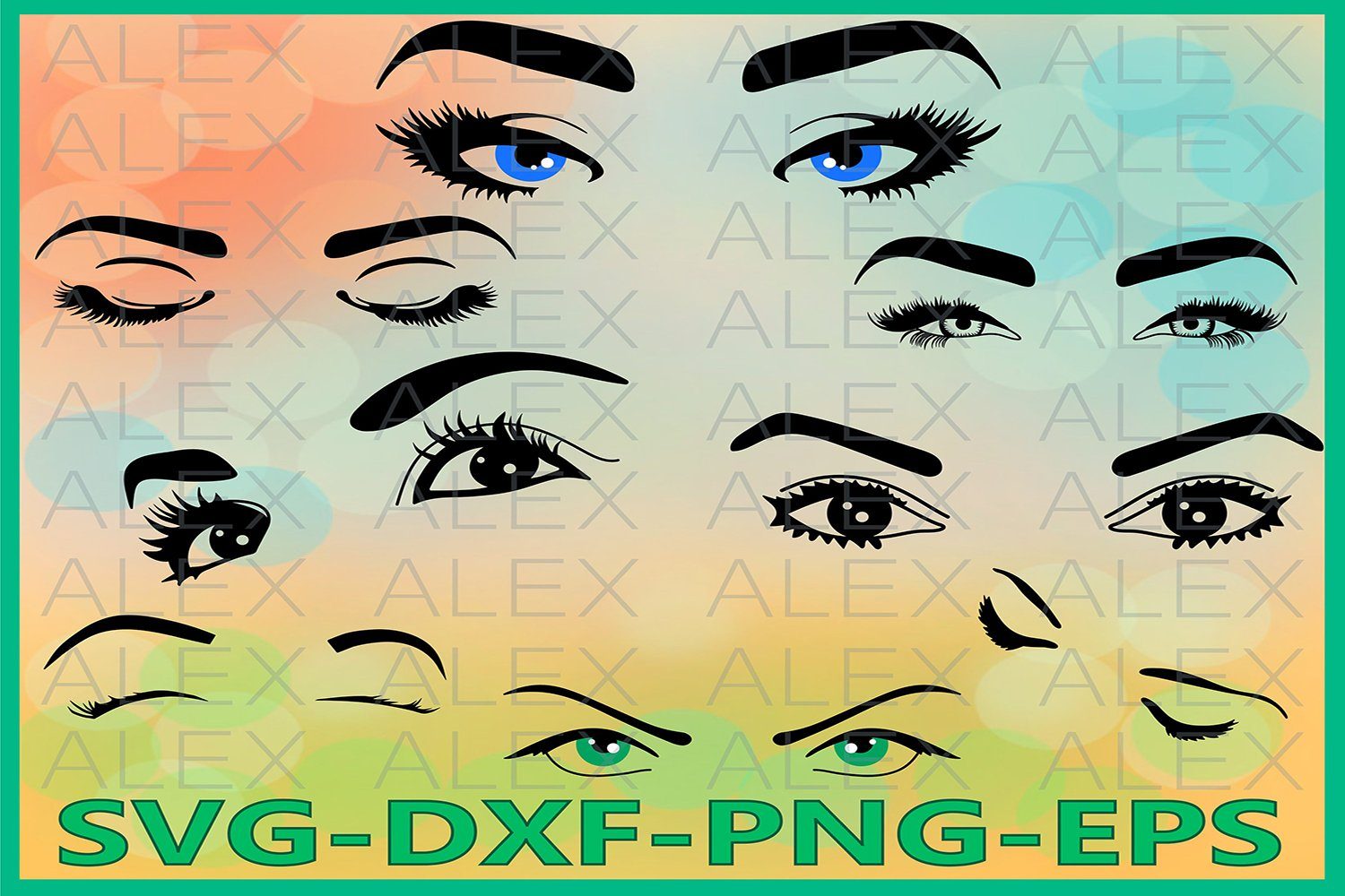 Download Eyelashes Svg Eyes Eyebrow So Fontsy