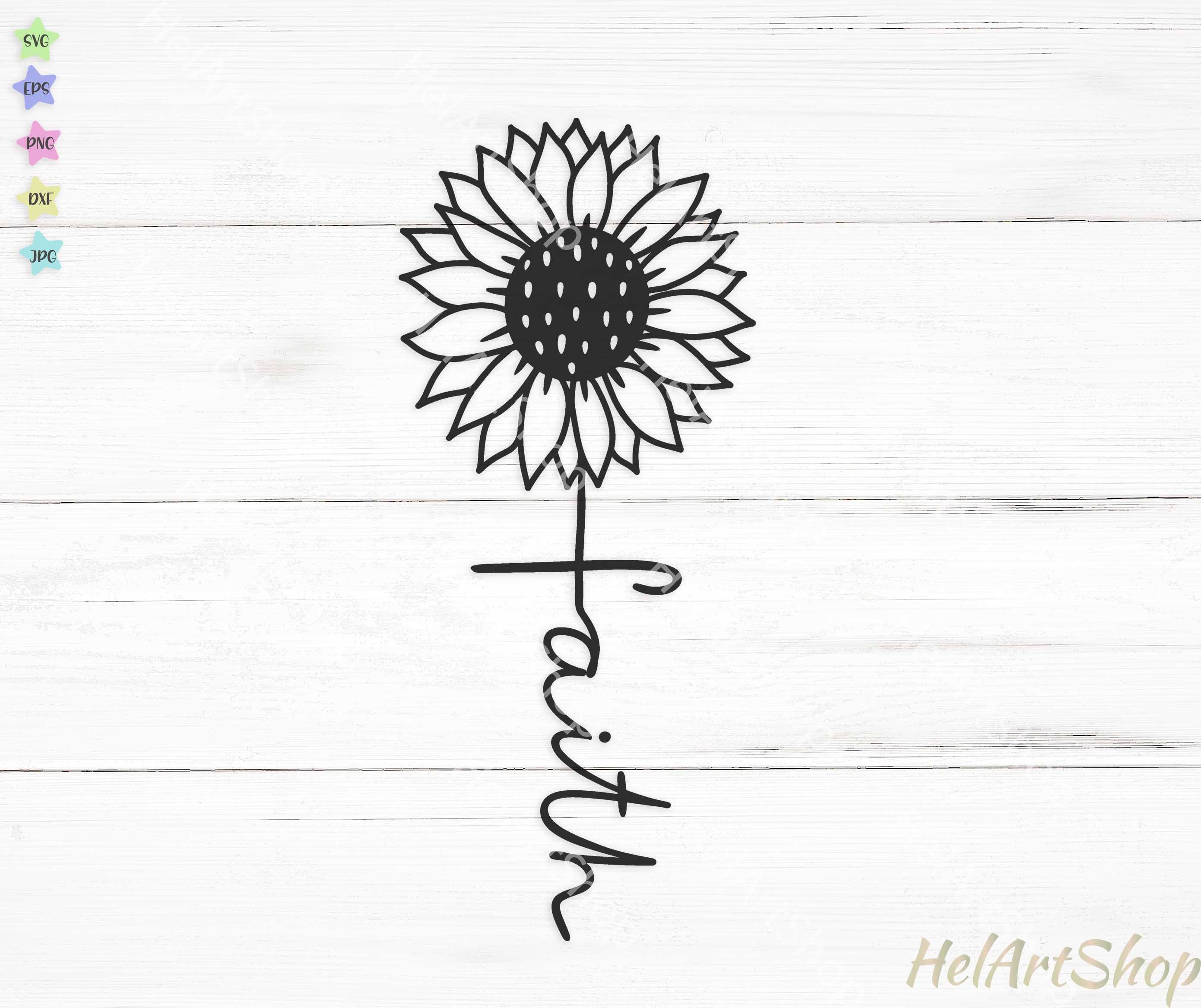 Free Free 173 Sunflower Svg Free Black And White SVG PNG EPS DXF File