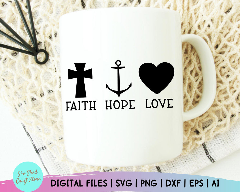 Download Faith Hope Love Svg - Religion Svg - Bible Quote Svg ...