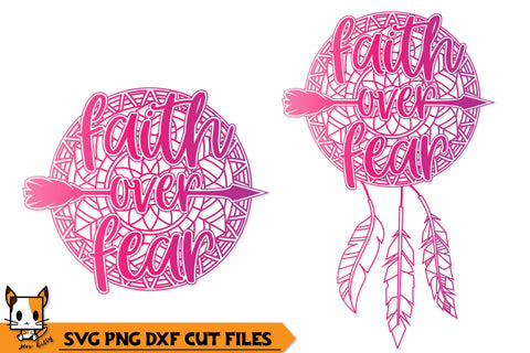 Download Faith Over Fear Dreamcatcher Mandala Svg So Fontsy