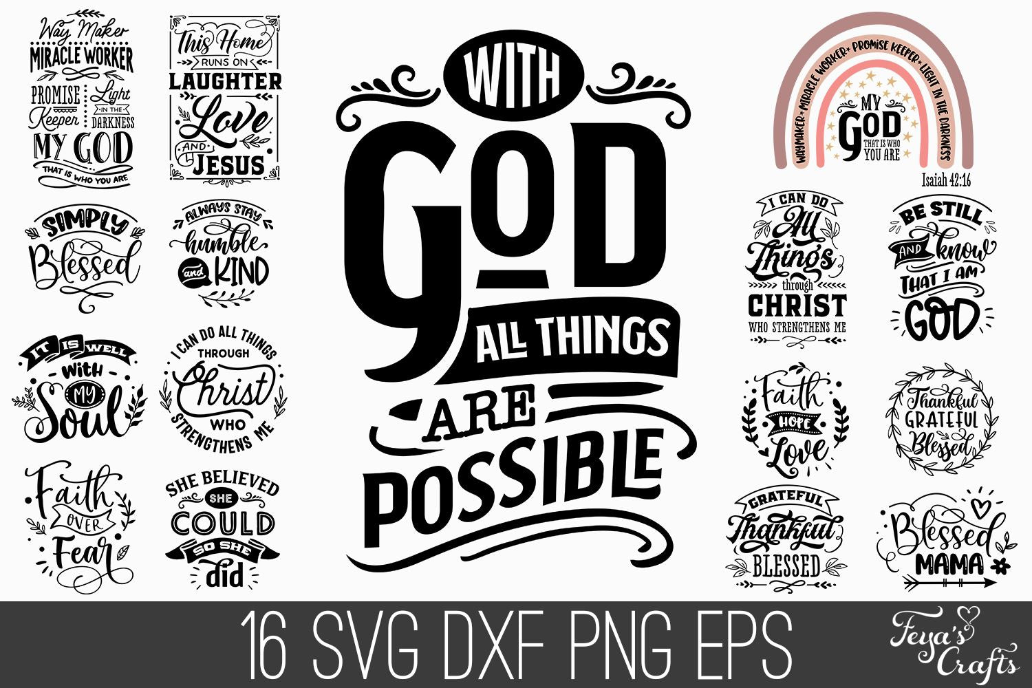 Download Faith Svg Quotes Bundle Inspirational Quotes Svg So Fontsy
