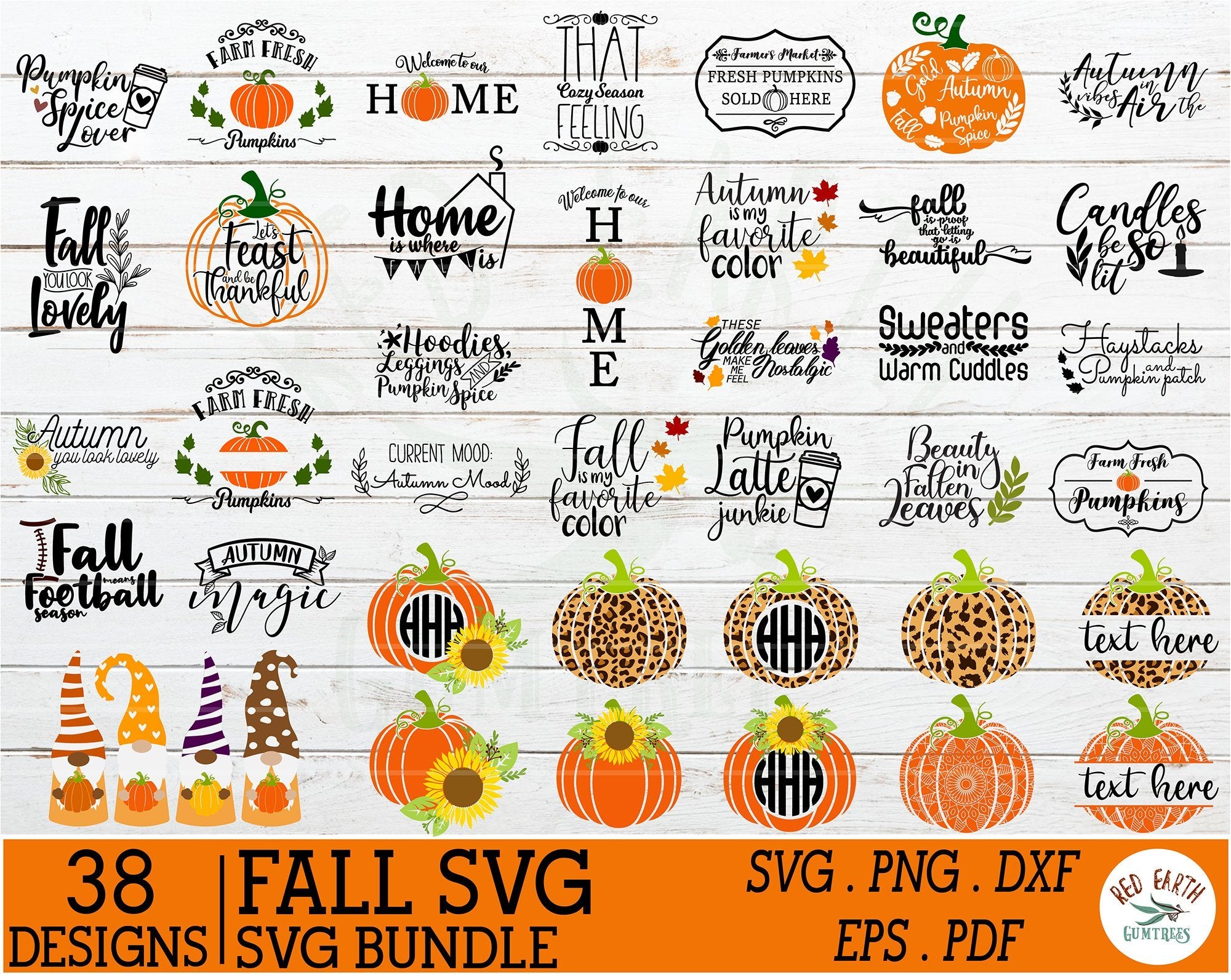 Download Fall Autumn Quotes And Monogram Frames Bundle Svg Gnome Svg So Fontsy