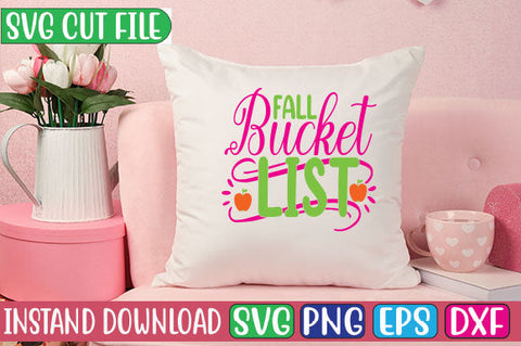 Fall Bucket List SVG Cut File SVGs, Quotes and Sayings, Food & Drink, Holiday,On Sale, SVG Studio Innate 