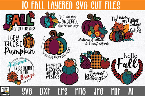 Download Fall Svg File Bundle With 10 Layered Cut Files So Fontsy
