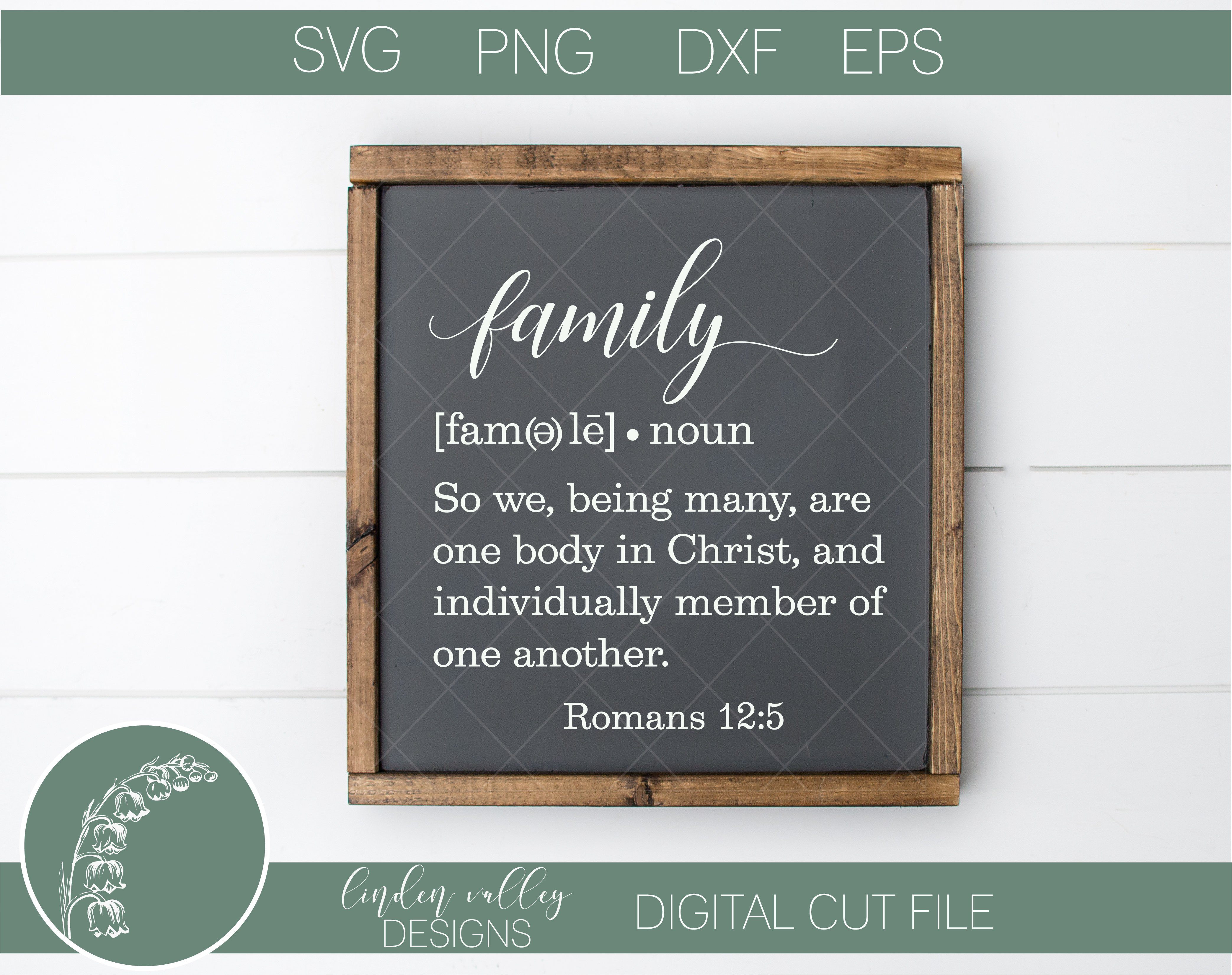 Family Definition Scripture Svg Bible Verse So Fontsy