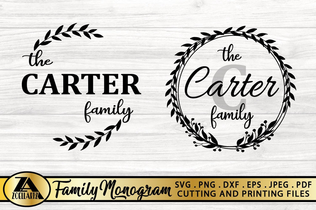 Download Family Monogram Bundle SVG Farmhouse Monogram SVG Bundle ...