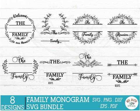 Free Free 215 Family Split Monogram Svg SVG PNG EPS DXF File