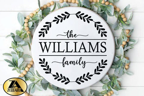 Download Family Monogram Svg Family Name Svg Farmhouse Wreath Svg So Fontsy