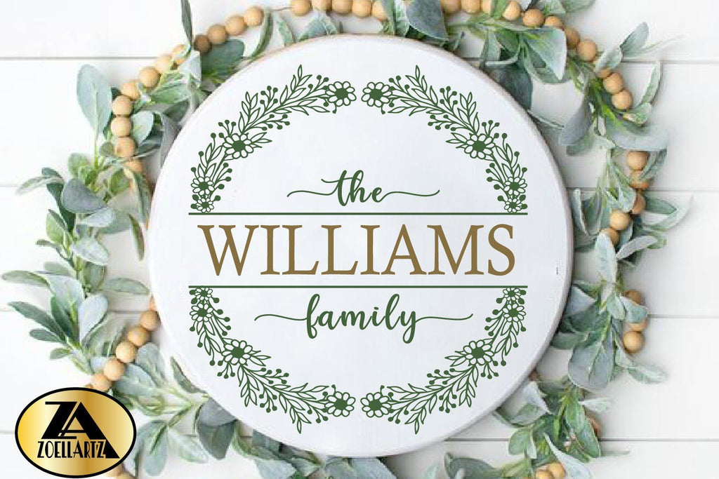 Download Monogrammed Cutting Files Svg Png Dxf Farmhouse Wreath Sign Circle Frame Personalized Letters Cutting Monogram Font Family Name Svg Art Collectibles Drawing Illustration Saherflow Com