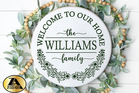 Download Family Monogram Svg Welcome Home Svg Farmhouse Wreath Svg So Fontsy