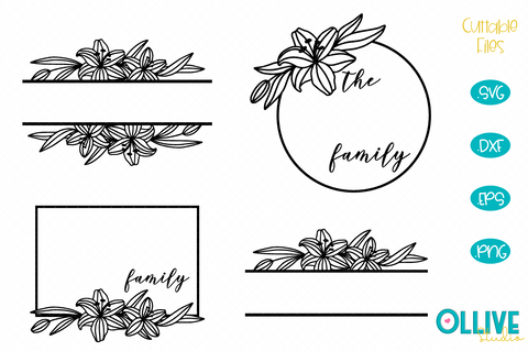 Download Family Name Split Monogram Svg Bundle So Fontsy