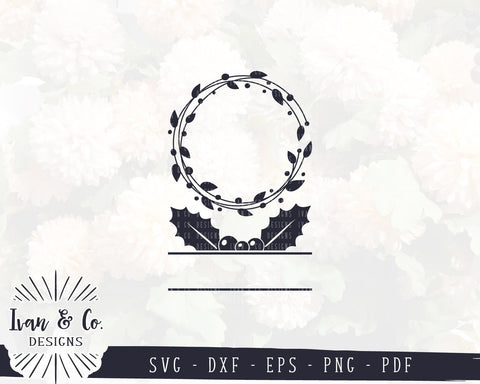 Download Family Name Svg Files Last Name Family Est Christmas Wreath Holly Svg 870568902 So Fontsy