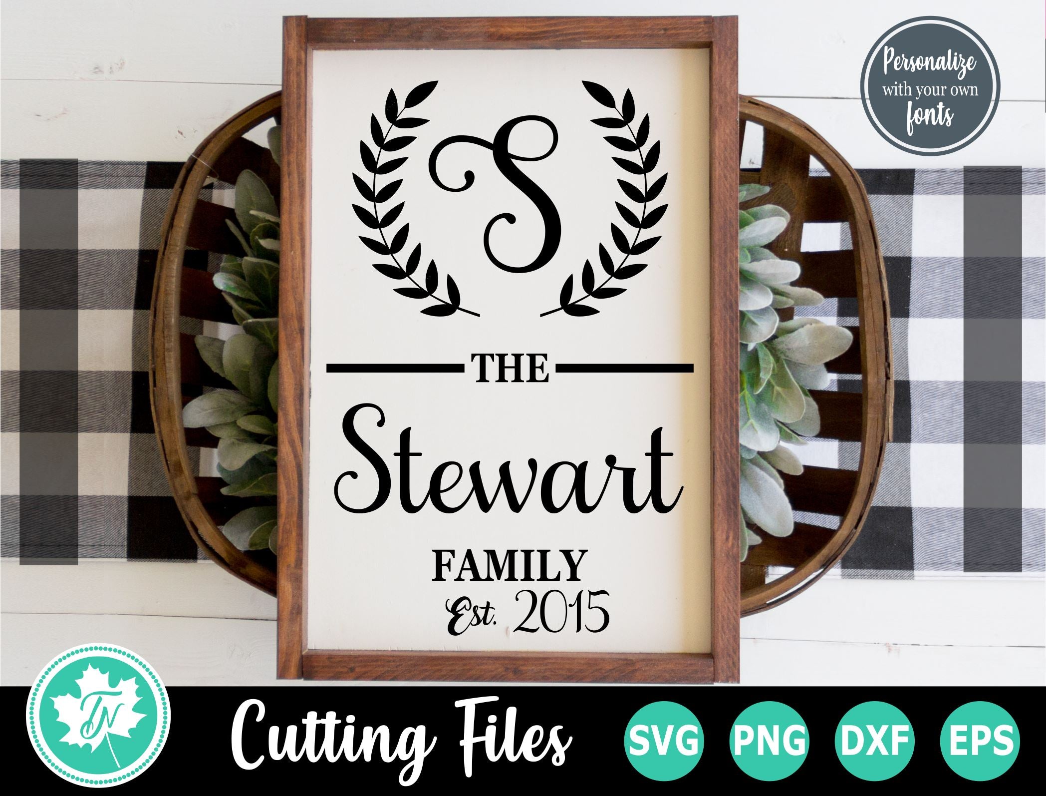 Download Family Name Svg Last Name Svg Monogram Svg So Fontsy