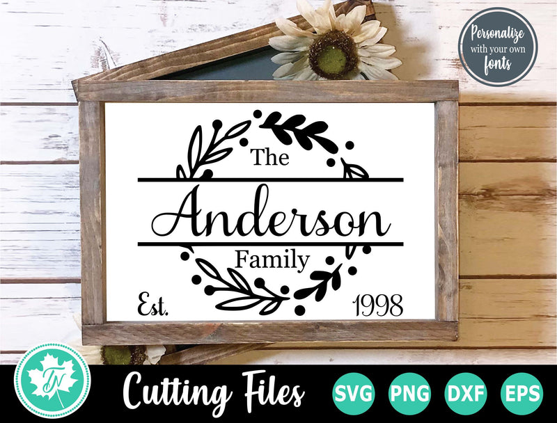 Download Family Name SVG | Last Name SVG | Wreath SVG - So Fontsy