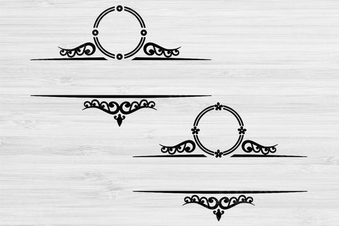 Family Name Svg Wedding Split Monogram Svg Mailbox Monogram Svg Files For Cricut Last Name Monogram Frame Svg Flourish Frame Svg Dxf Png So Fontsy