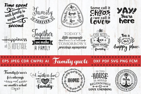 Download Family Quotes Svg Bundle Quotes Sayings Cut Files Svg Cutting Files So Fontsy