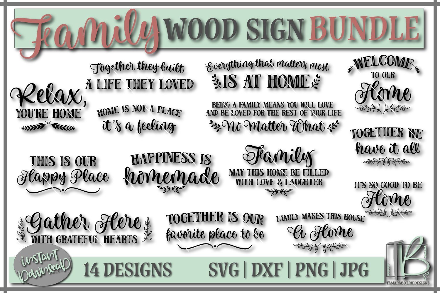 Download Family Sign Svg Bundle Wood Sign Cut Files So Fontsy