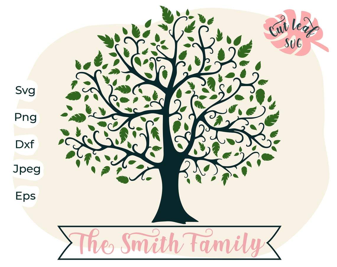 Family Tree Svg Family Reunion Svg Family Monogram Svg Tree Of Life Svg Tree Svg Family Quotes Svg Family Tree Dxf Family Name Svg So Fontsy